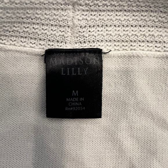 Madison Lilly White Open Front Cardigan size medium - Picture 4 of 14